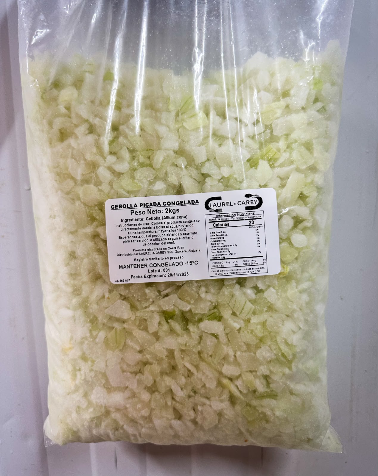 Cebolla congelada